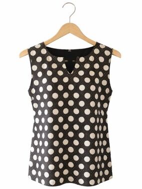 Talbots Dancing Dots Sleeveless Top